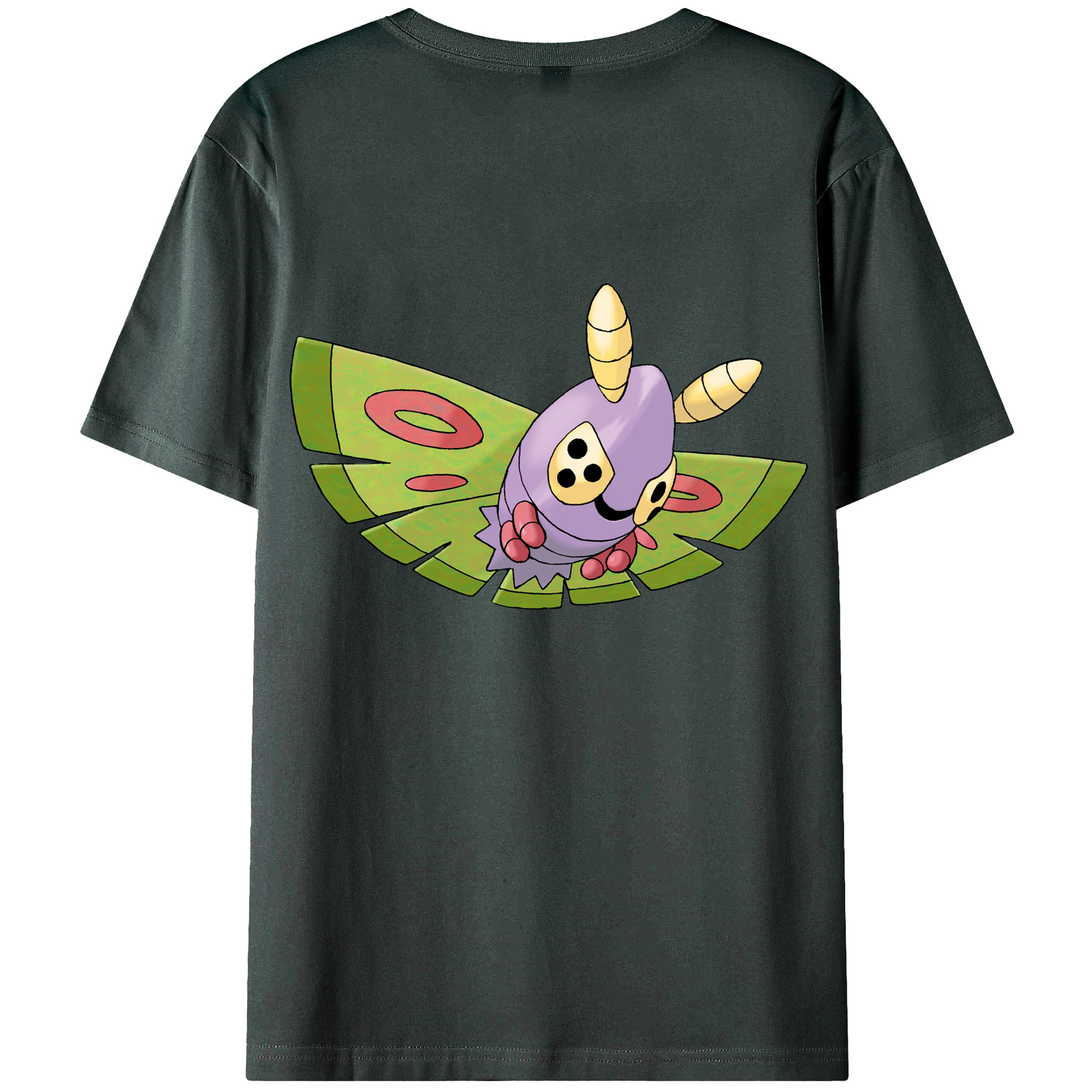 （画像用） ポケットモンスター Pokémon 綿100％ メンズ半袖Tシャツ（バックプリント） 通気性
